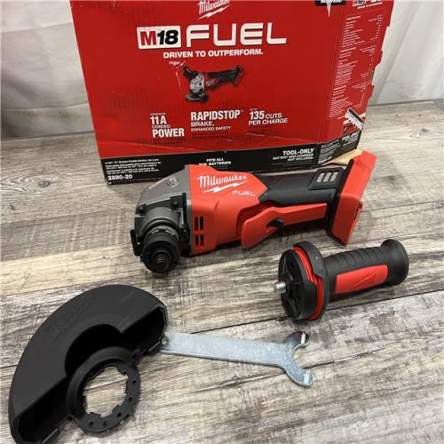 AS-IS Milwaukee 2880-20 M18 FUEL 18-Volt Lithium-Ion Brushless Cordless 4-1/2 in./5 in. Grinder W/Paddle Switch (Tool-Only)