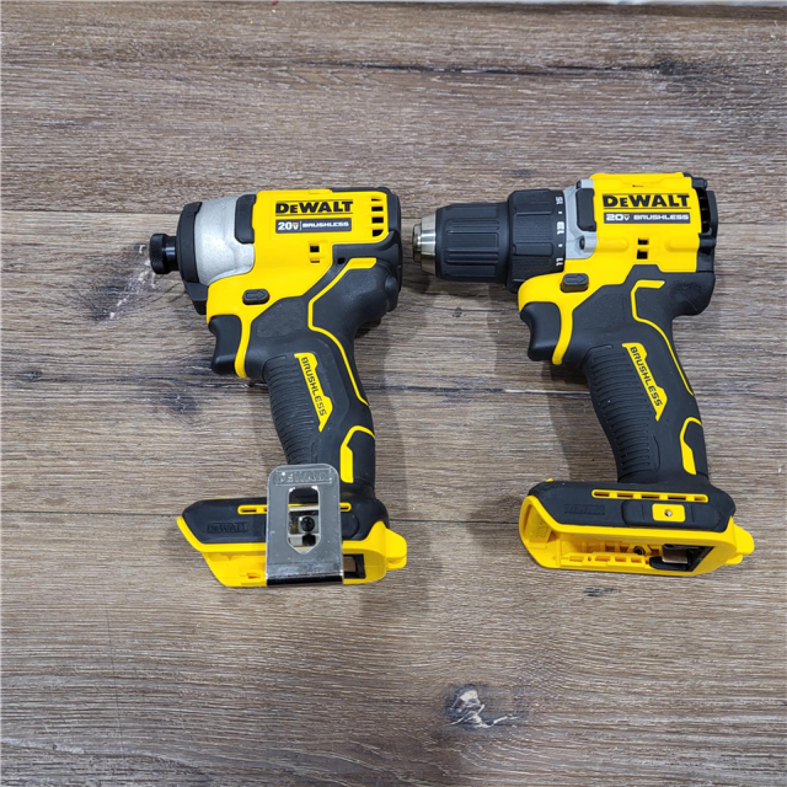 AS-IS DEWALT ATOMIC 20-Volt MAX Lithium-Ion Cordless Combo Kit (2-Tool) with (2) 2.0Ah Batteries, Charger and Bag