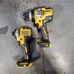 HOUSTON LOCATION - AS-IS DEWALT 20V MAX Cordless Brushless Hammer Drill/Driver 2 Tool Combo Kit with FLEXVOLT ADVANTAGE