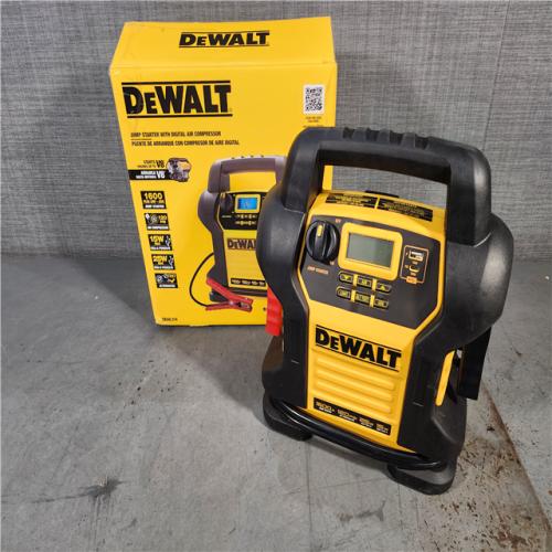 HOUSTON LOCATION - AS-IS (APPEARS LIKE NEW) DEWALT 1400 Peak Amp Portable Car Jump Starter with Digital Compressor