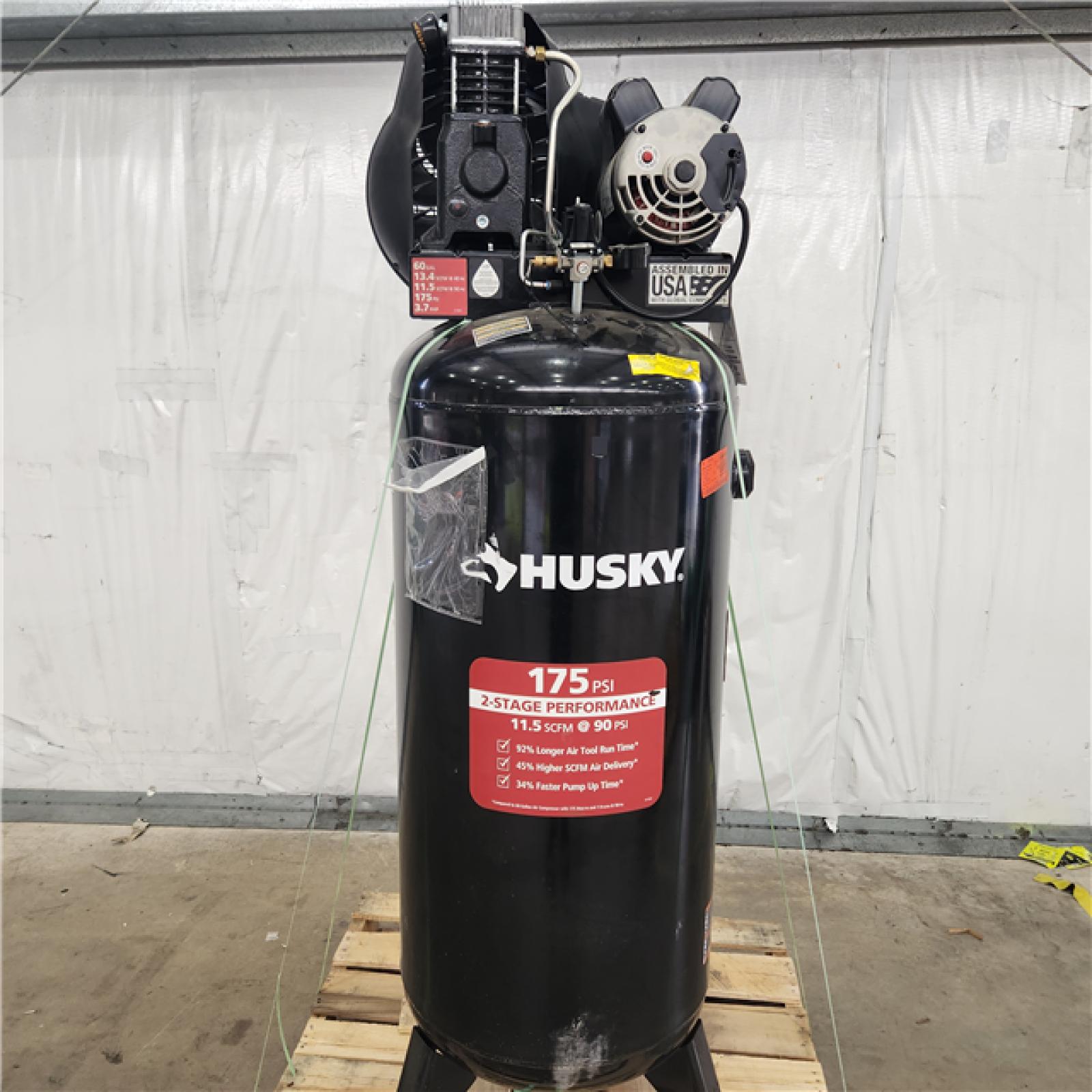 Houston Location - AS-IS Husky 60 Gallon 175psi Air Compressor