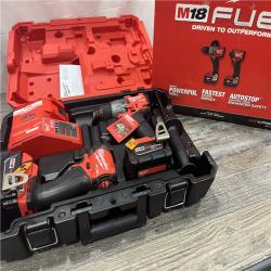 AS-IS MILWAUKEE M18 FUEL 18V Lithium-Ion Brushless Cordless Hammer Drill and Impact Driver Combo Kit (2-Tool) with 2 Batteries