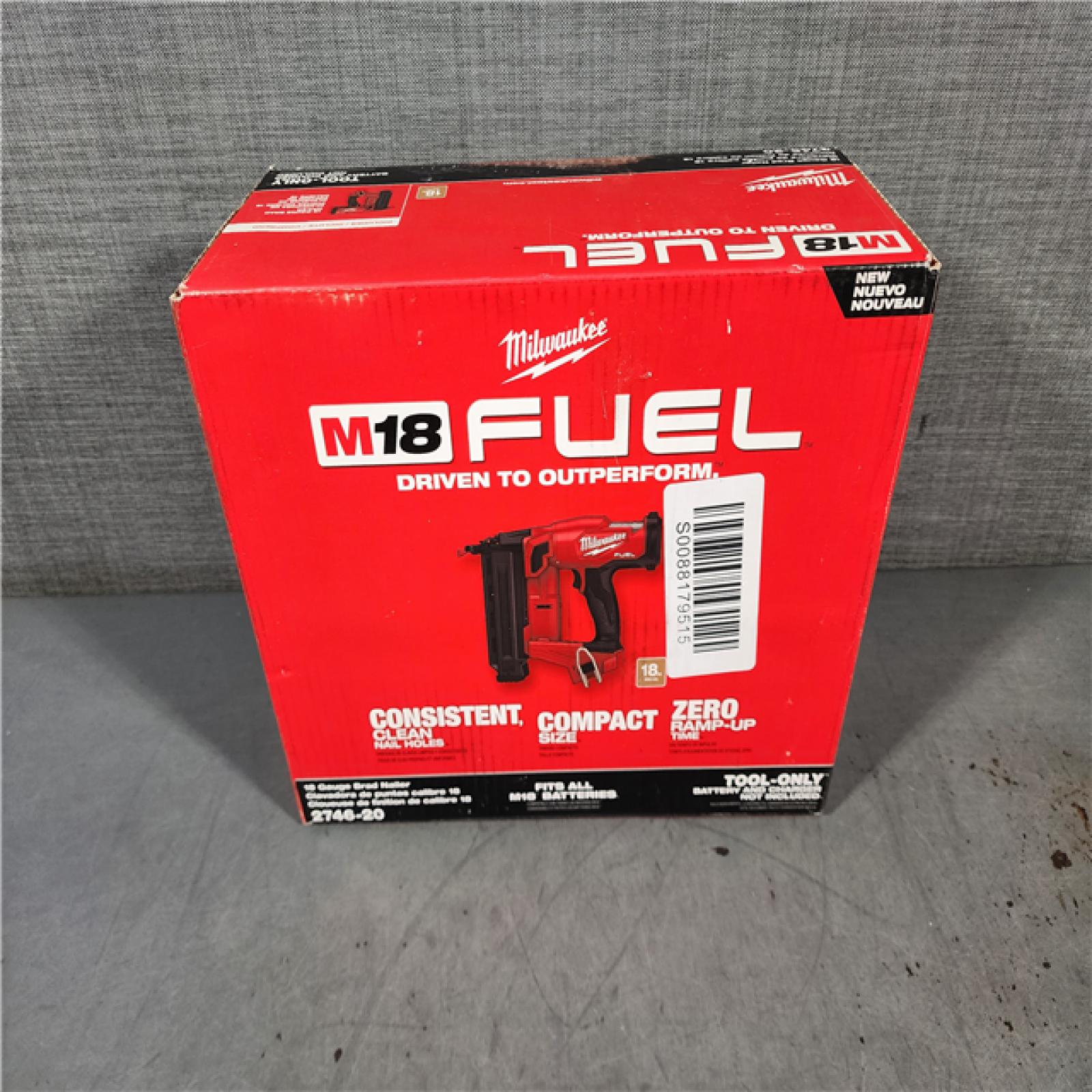 HOUSTON LOCATION - AS-IS Milwaukee M18 Fuel 18V Brushless 18-Gauge Brad Nailer 2746-20 (Bare Tool)