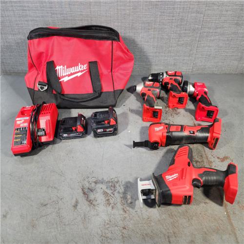 HOUSTON LOCATION - AS-IS Milwaukee 5 Tool Combo Kit W/ (2) Battery & Charger