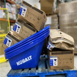 DALLAS LOCATION - Kobalt 7-cu ft 2 Wheel High-density Poly Push Wheelbarrow PALLET -(6 UNITS)