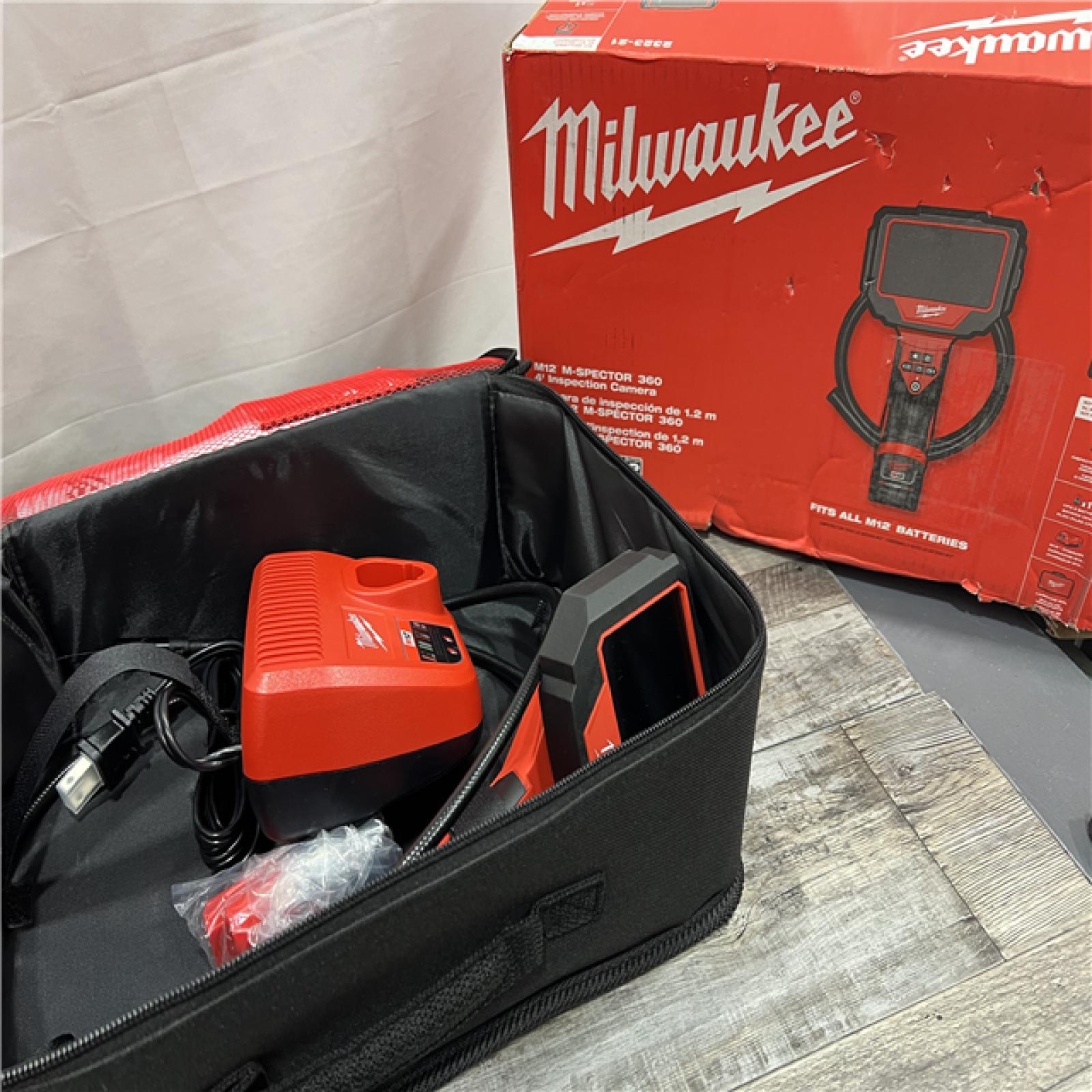 AS-IS MILWAUKEE M12 12V Lithium-Ion Cordless M-SPECTOR 360-Degree 4 Ft. Inspection Camera Kit