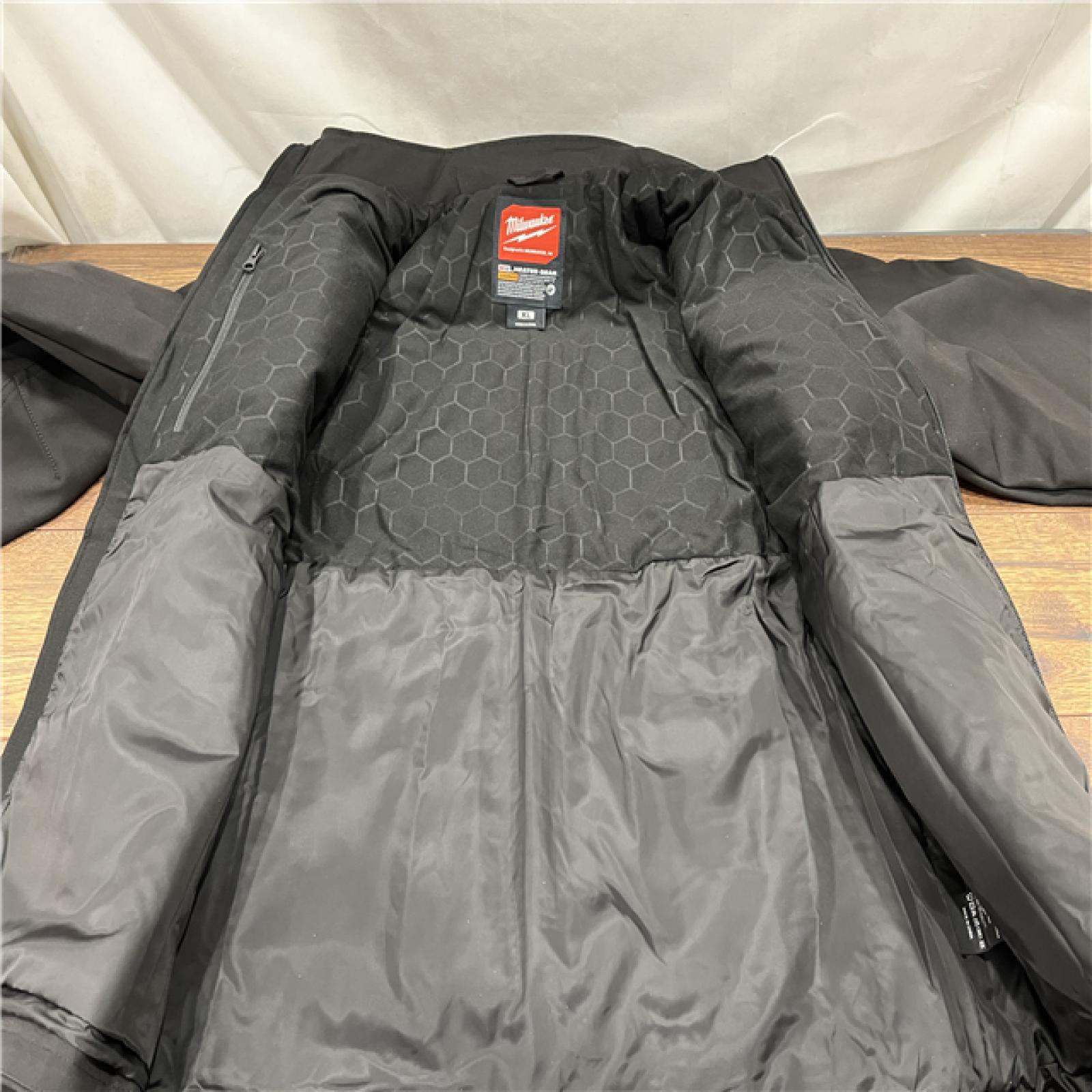 AS IS Men's X-Large M12 12-Volt Lithium-Ion Cordless Tough Shell Black Heated Jacket with (1) 3.0 Ah Battery and Charger