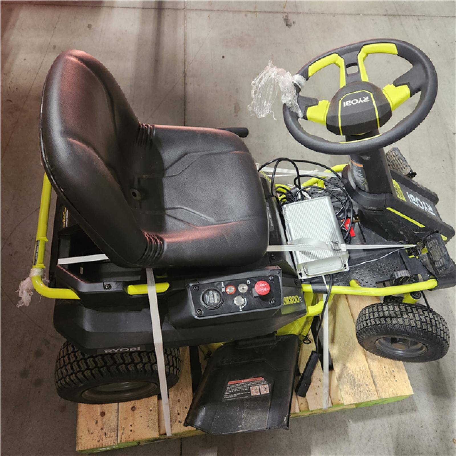 Dallas Location - As-Is Ryobi 30 50 AH Electric Riding Lawn Mower