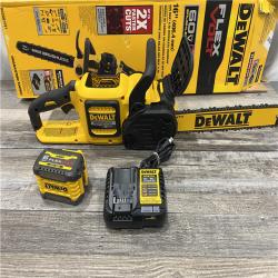 AS-IS DEWALT  FLEXVOLT 60V MAX 16in. Brushless Cordless Battery Powered Chainsaw Kit with (1) FLEXVOLT 2 Ah Battery & Charger