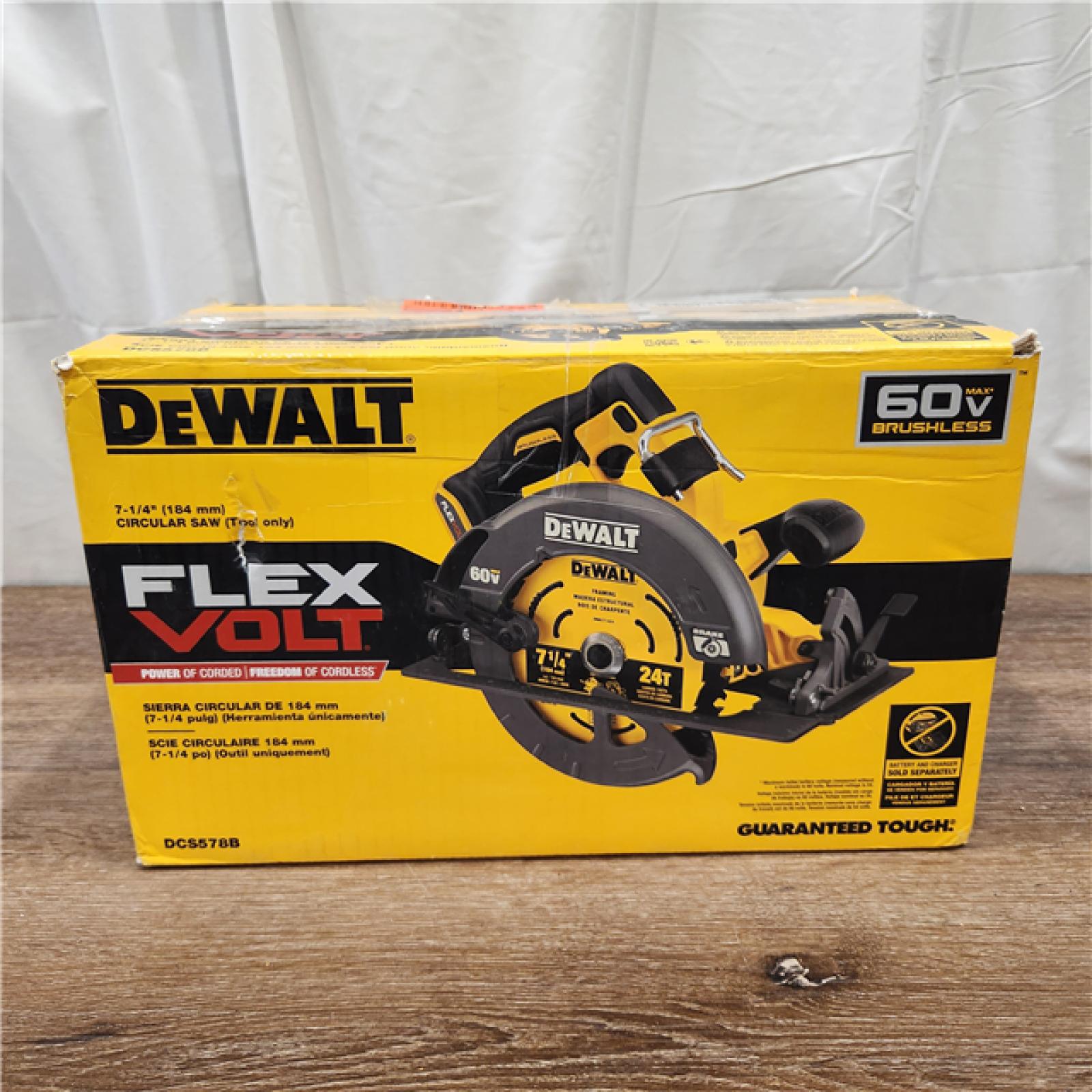 AS-IS FLEXVOLT 60V MAX Cordless Brushless 7-1/4 in. Circular Saw with Brake (Tool Only)