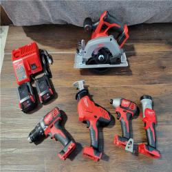 CALIFORNIA NEW MILWAUKEE M18 5-TOOL COMBO KIT (2 BATTERIES, 1 CHARGER, AND BAG INCLUDED)