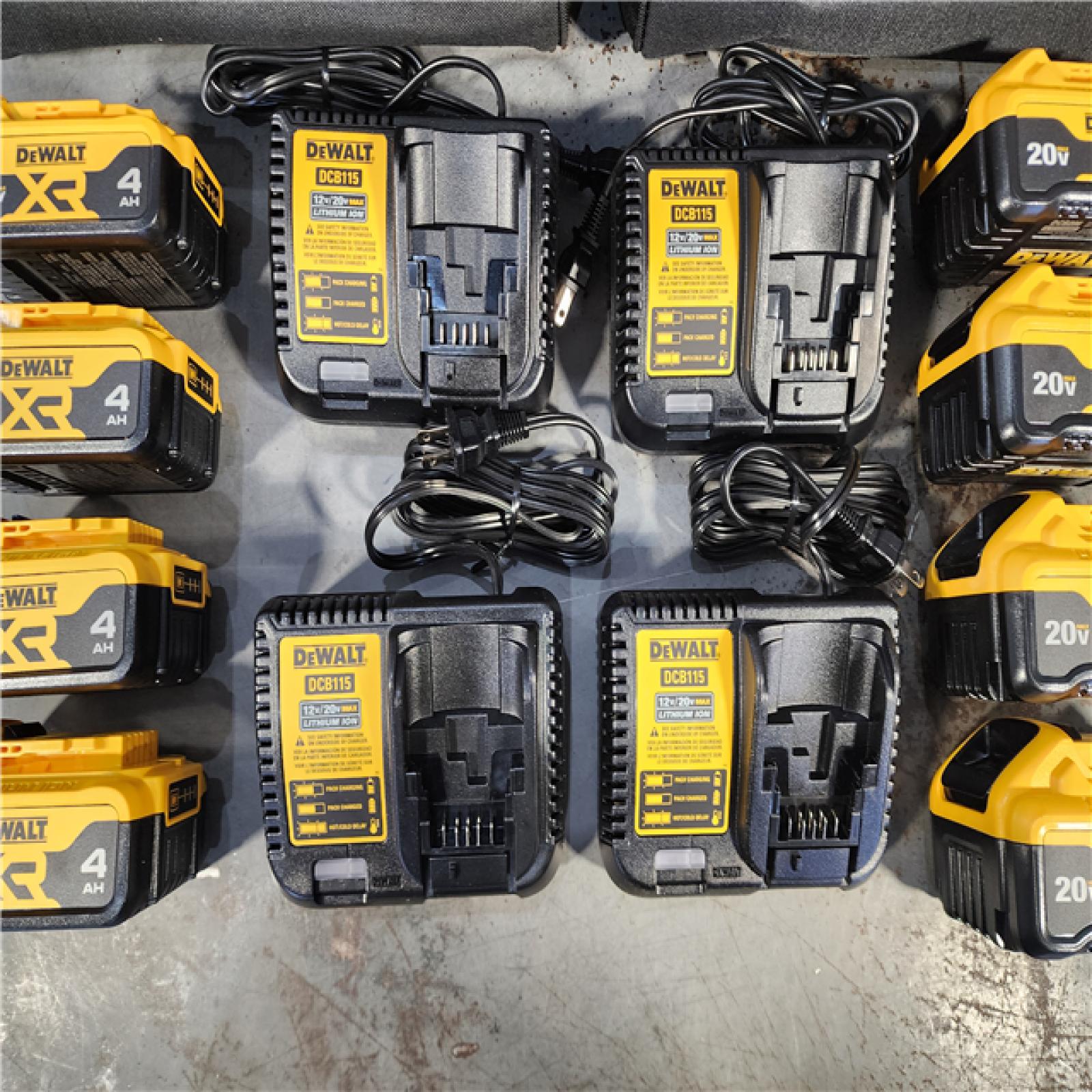 HOUSTON LOCATION - AS-IS (APPEARS LIKE NEW) (4) Dewalt-DCB246CK 20V MAX* Lithium Ion Starter Kit