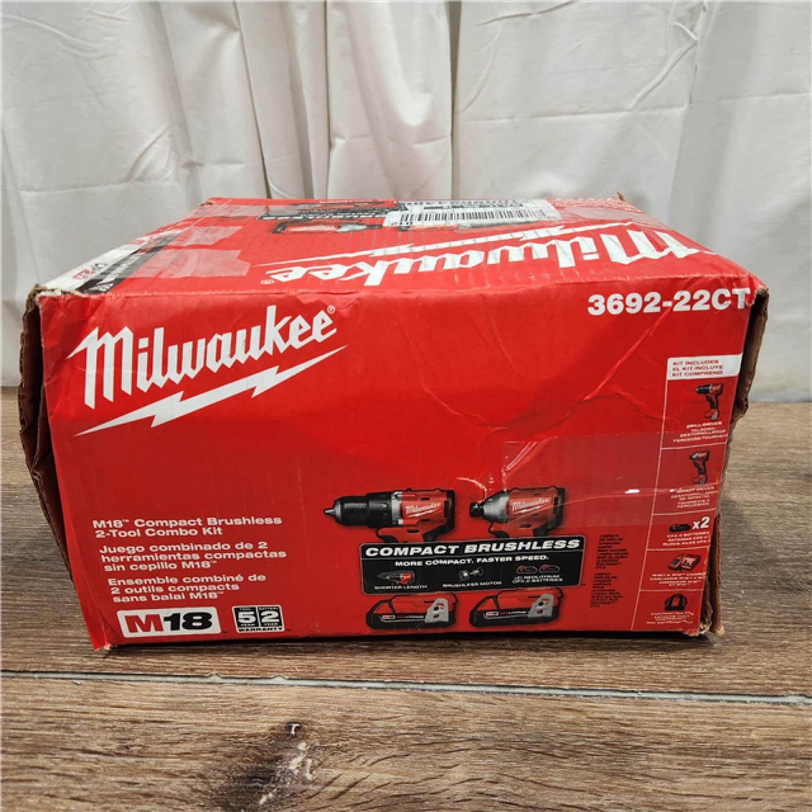 AS-IS Milwaukee M18 Compact Brushless 2-Tool Combo Kit