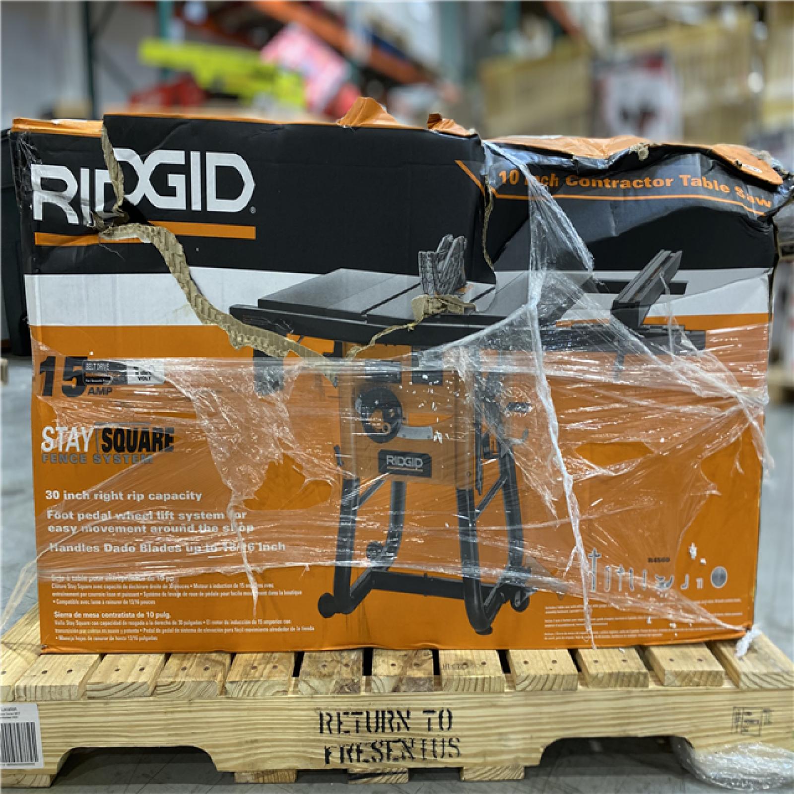 DALLAS LOCATION NEW! -RIDGID 10 in. Contractor Table Saw with Cast Iron Top