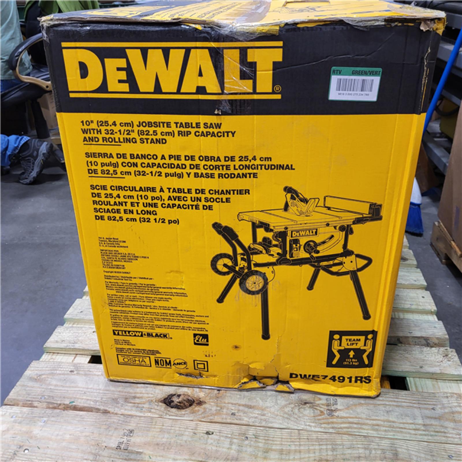 AS-IS DEWALT 10 in. 15 Amp 120V Site-Pro Compact Jobsite Table Saw