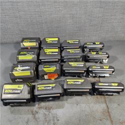 HOUSTON LOCATION - AS-IS RYOBI BATTERY PACK QTY - 16