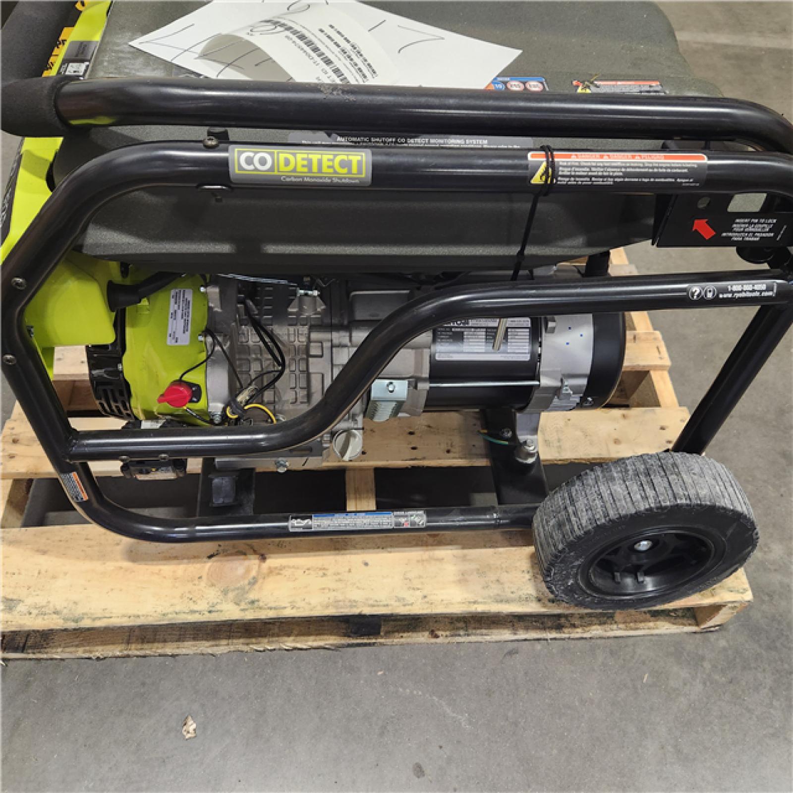 Dallas Location - As-Is RYOBI 6500-Watt Gasoline Powered Portable Generator