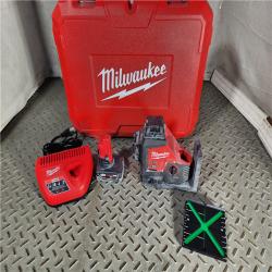 HOUSTON LOCATION - AS-IS Milwaukee-3632-21 M12 Green Beam Laser 360Â° 3-Plane Kit