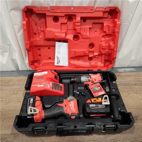 AS-IS Milwaukee M18 FUEL 18V Lithium-Ion Brushless Cordless Hammer Drill and Impact Driver Combo Kit (2-Tool) with 2 Batteries