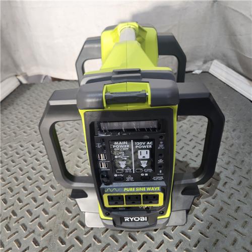 Houston location AS-IS RYOBI 40V 1800-Watt Portable Battery Power Station Inverter Generator and 4-Port Charger (Tool Only)