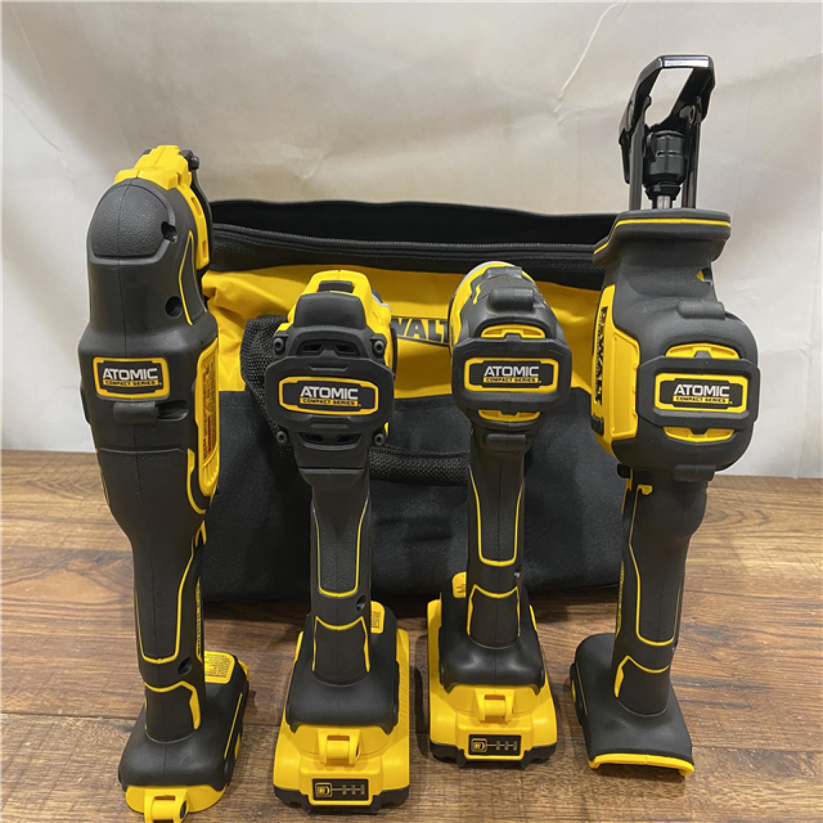 AS IS DeWalt 20V MAX ATOMIC Cordless Brushless 4 Tool Combo Kit