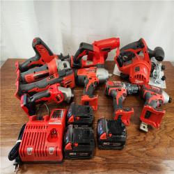 AS-IS Milwaukee M18 Brushed Cordless (9-Tool) Combo Tool Kit