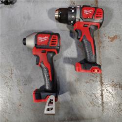 HOUSTON LOCATION - AS-IS Milwaukee M18 18V Cordless Brushed 2 Tool Drill/Driver and Impact Driver Kit