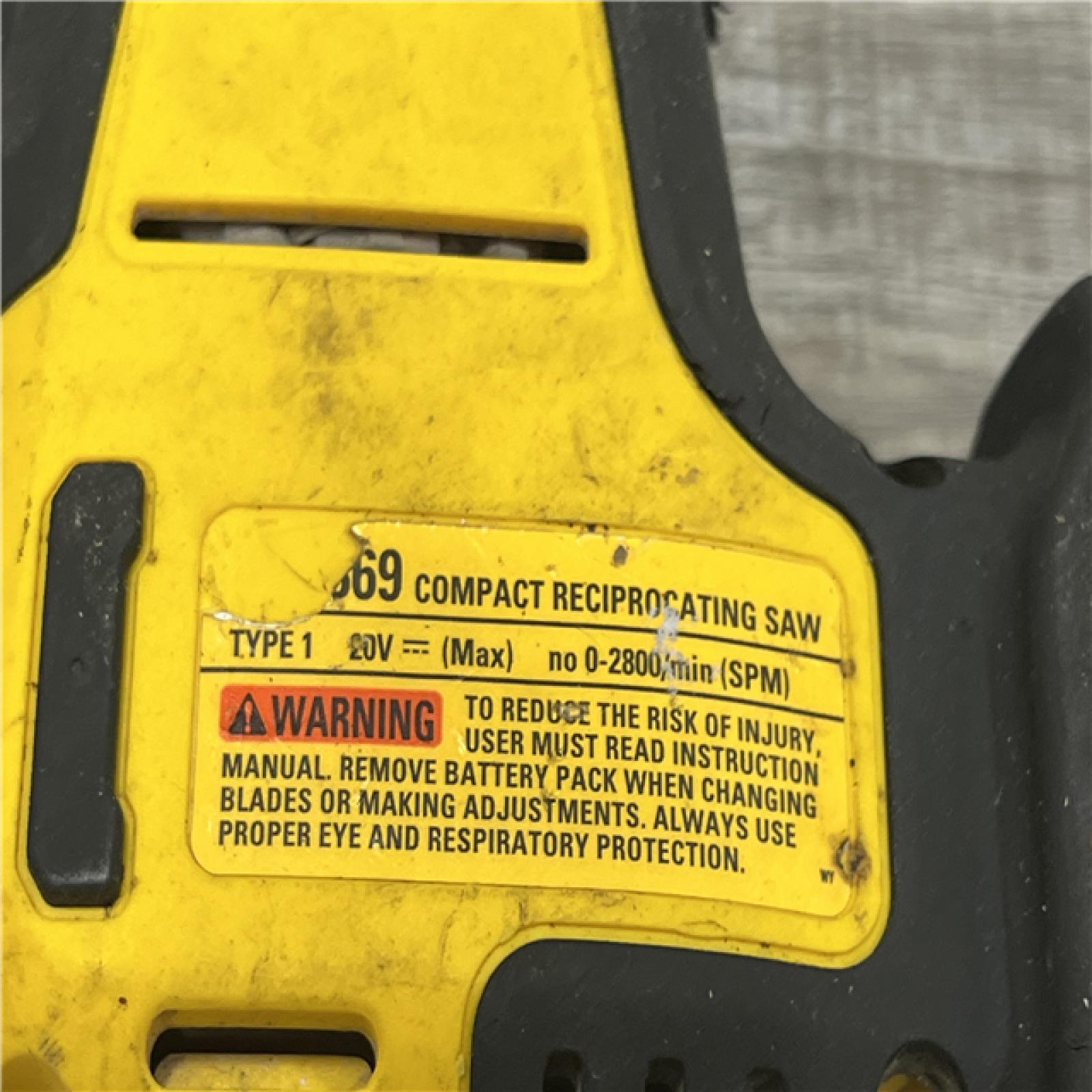 AS-IS Dewalt DCS369B ATOMIC 20V MAX Cordless One-Handed Reciprocating Saw (Tool Only)