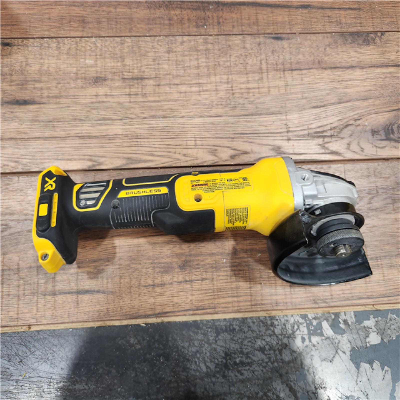 AS-IS DeWalt 20V MAX XR Cordless Brushless 4.5 in. Slide Switch Small Angle Grinder with Kickback Brake (Tool Only)