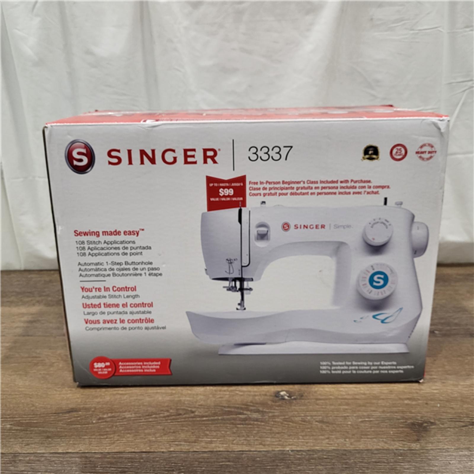 AS-IS SINGER® 3337 Simple™ Mechanical Sewing Machine, White