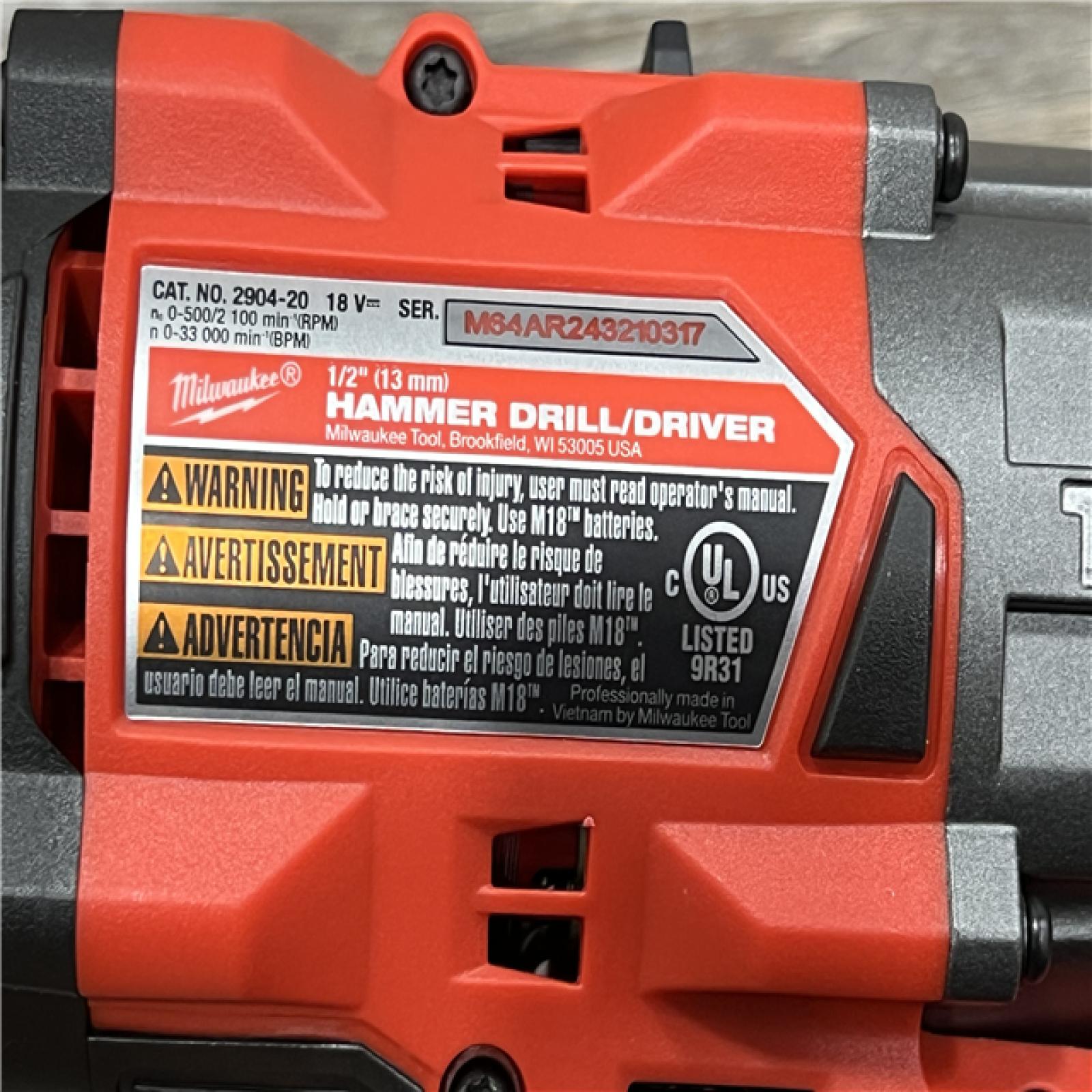 AS-IS Milwaukee M18 FUEL 18V Lithium-Ion Brushless Cordless Hammer Drill and Impact Driver Combo Kit (2-Tool) with 2 Batteries