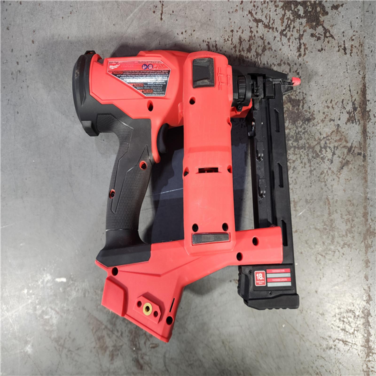 HOUSTON LOCATION - AS-IS M18 FUEL 18-Volt Lithium-Ion Brushless Cordless 18-Gauge 1/4 in. Narrow Crown Stapler (Tool-Only)