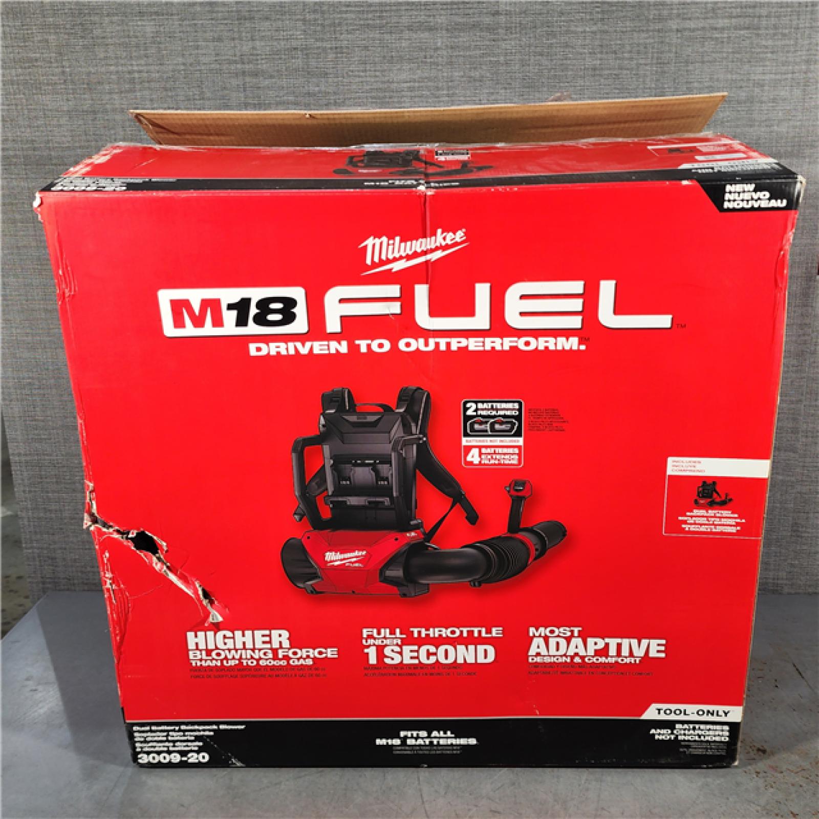 HOUSTON LOCATION - AS-IS M18 FUEL 155 MPH 650 CFM 18-Volt Lithium-Ion Brushless Cordless Dual Battery Backpack Blower (Tool Only)