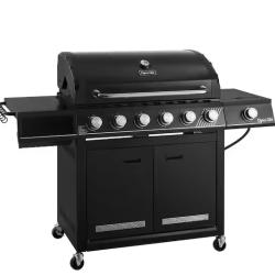 DALLAS LOCATION -Dyna-Glo 6-Burner Natural Gas Grill in Matte Black with TriVantage Multi-Functional Cooking System