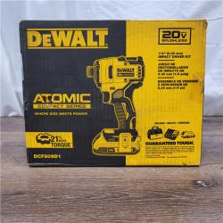 AS-IS DEWALT ATOMIC 20V MAX* Brushless Cordless Compact 1/4 in. Impact Driver Kit