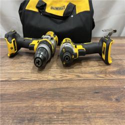 AS-IS DEWALT 20V MAX Cordless Brushless Hammer Drill/Driver 2 Tool Combo Kit with FLEXVOLT ADVANTAGE