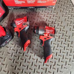 HOUSTON LOCATION - AS-IS Milwaukee 3497-22 12V Brushless Hammer Drill and Impact Driver Combo Kit