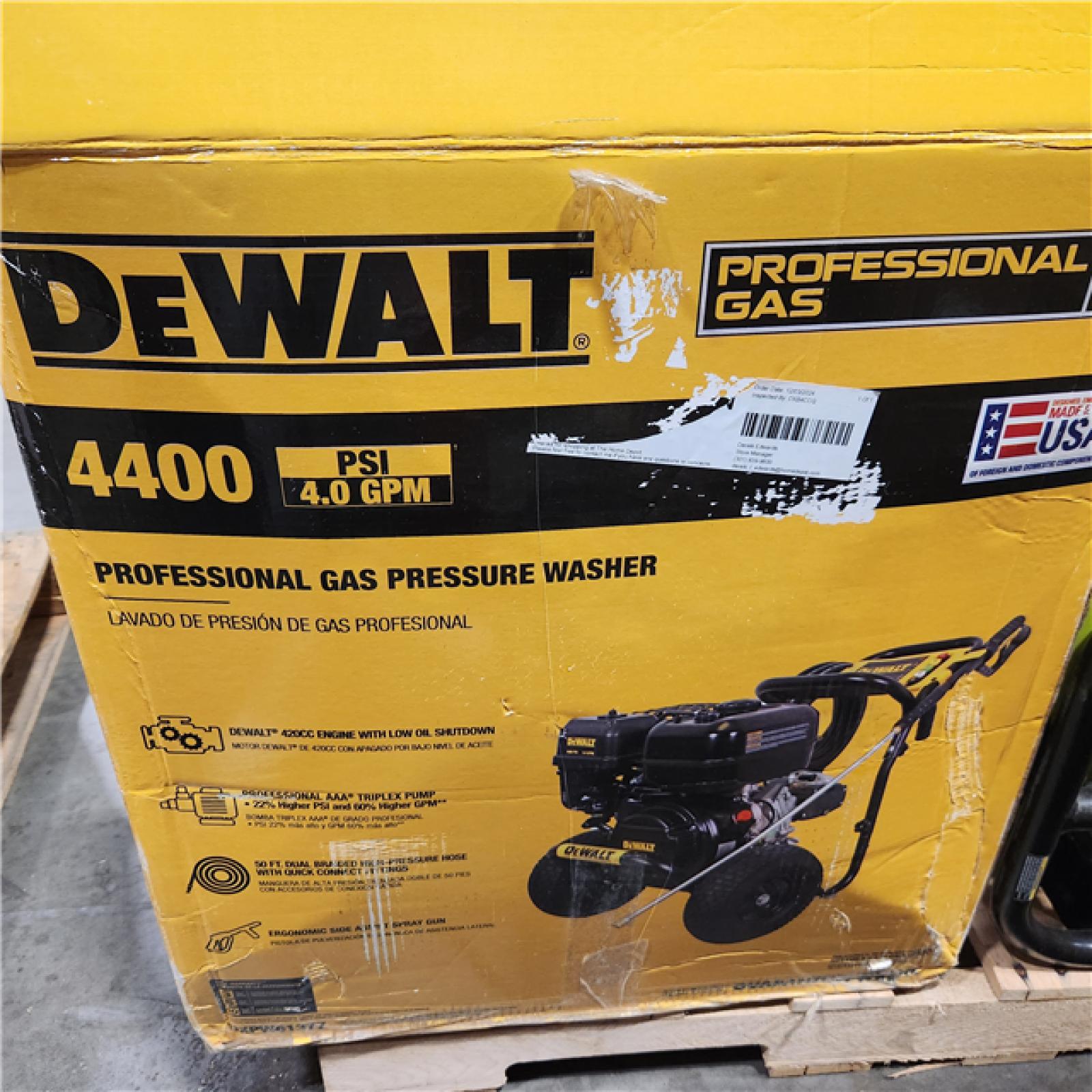 Dallas Location - As-Is DXPW61377 Dewalt 4400 PSI Pressure Washer