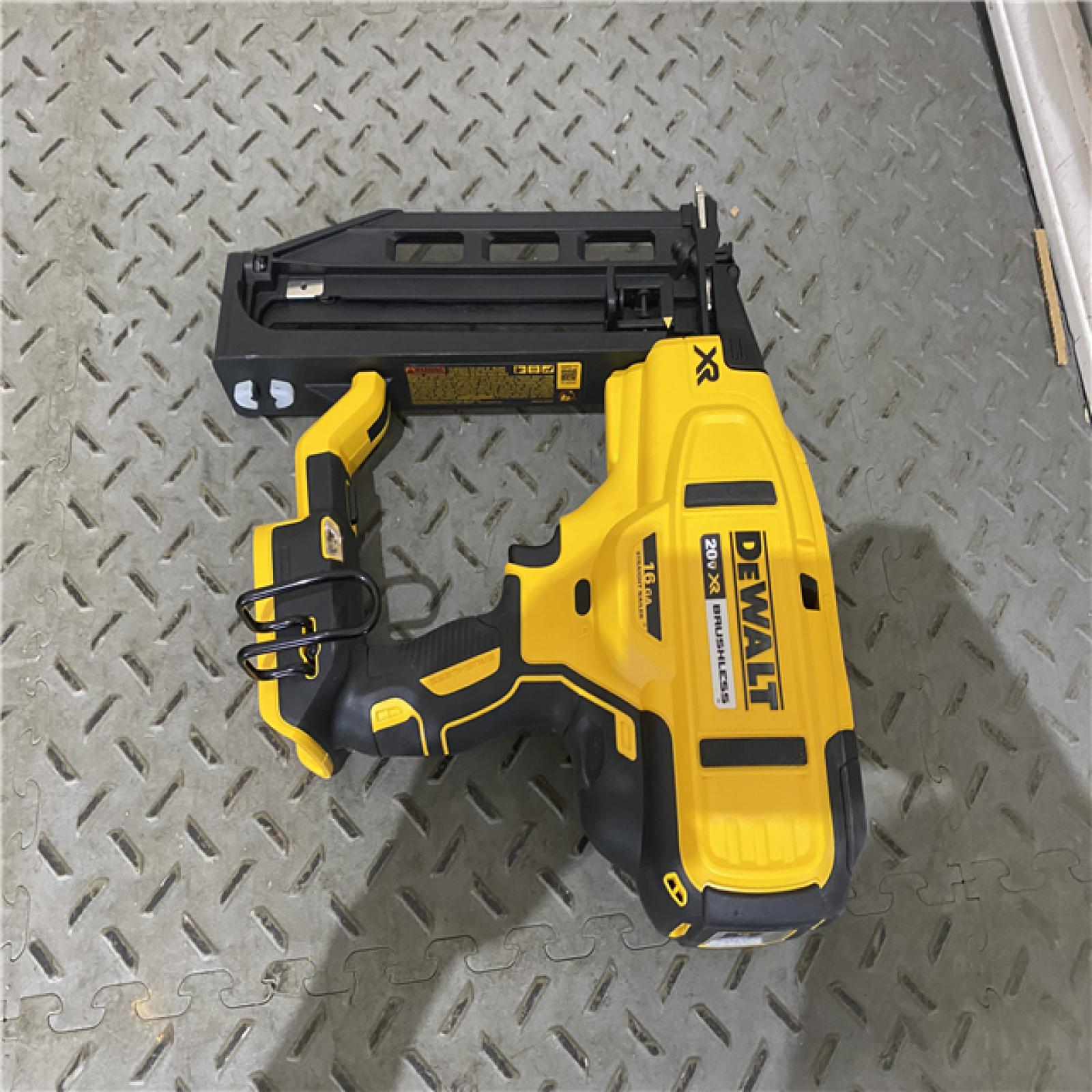 Houston location AS-IS DEWALT 20V MAX XR 16-Gauge Lithium-Ion Cordless Finish Nailer (Tool Only)