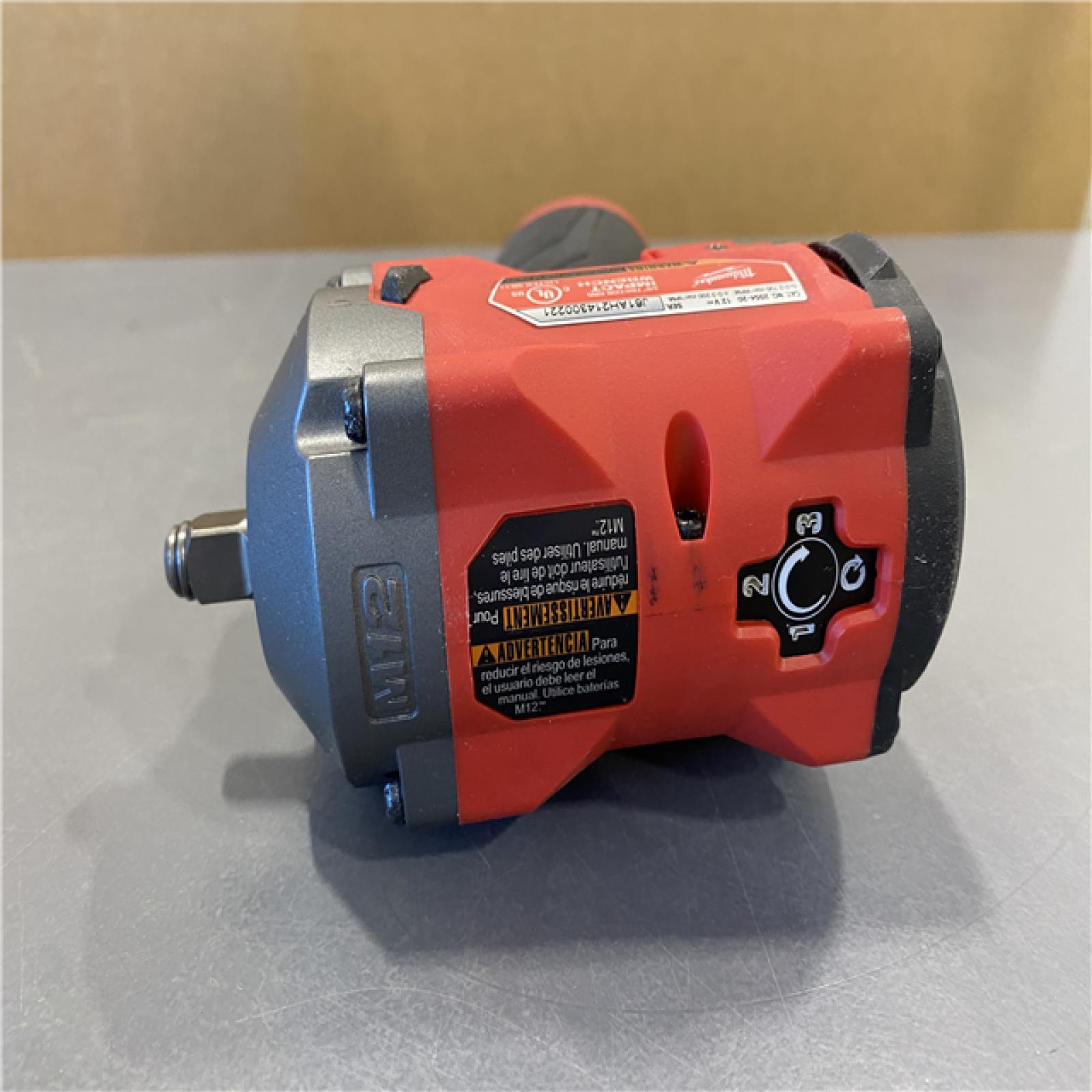 Like NEW! Milwaukee  M12 FUEL 12V Lithium-Ion Brushless Cordless Stubby 3/8 in. Impact Wrench (Tool-Only)