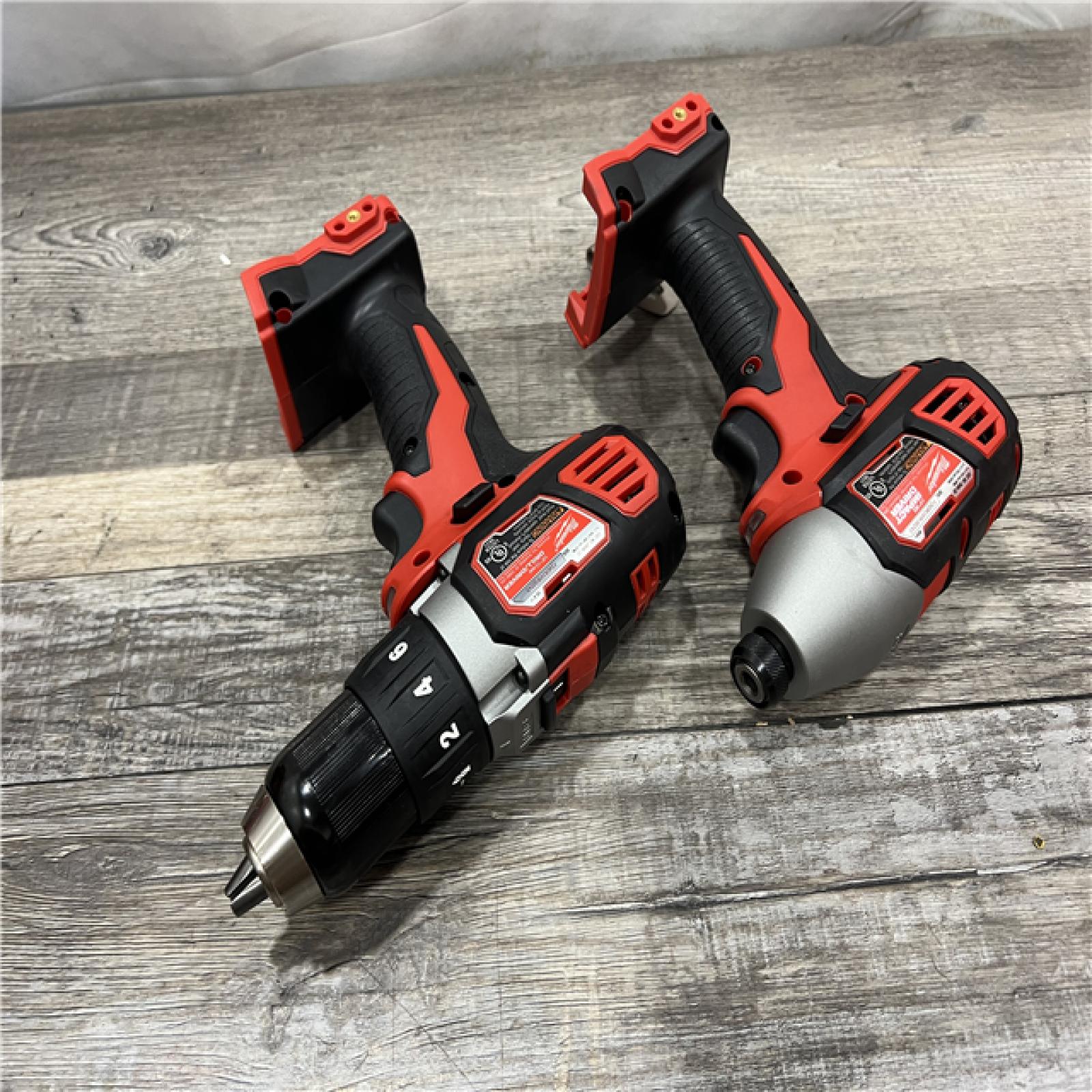 AS-IS Milwaukee M18 18V Cordless Brushed 2 Tool Drill/Driver and Impact Driver Kit