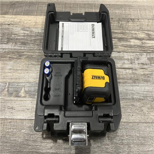 AS-IS DEWALT 55 ft. Green Self-Leveling Cross Line Laser Level with (2) AA Batteries & Case