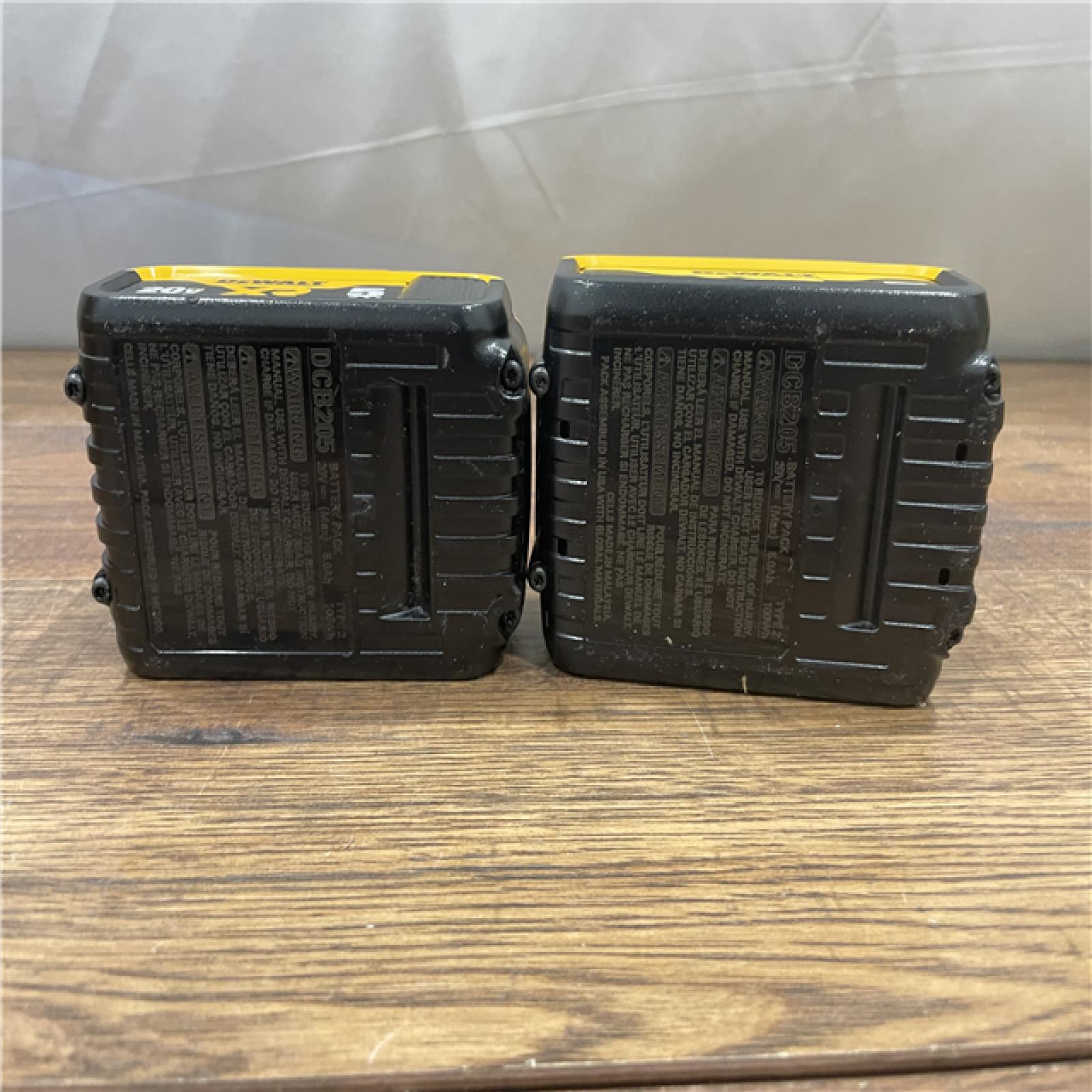 AS-IS DEWALT 20V MAX XR Premium Lithium-Ion 5.0Ah Battery Pack (2 Pack)