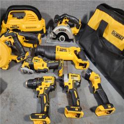 HOUSTON LOCATION - AS-IS (APPEARS LIKE NEW) DEWALT 20-Volt Max Lithium-Ion 10-Tool Cordless Combo Kit with Two 2.0 Ah Batteries, Charger and 2 Bags