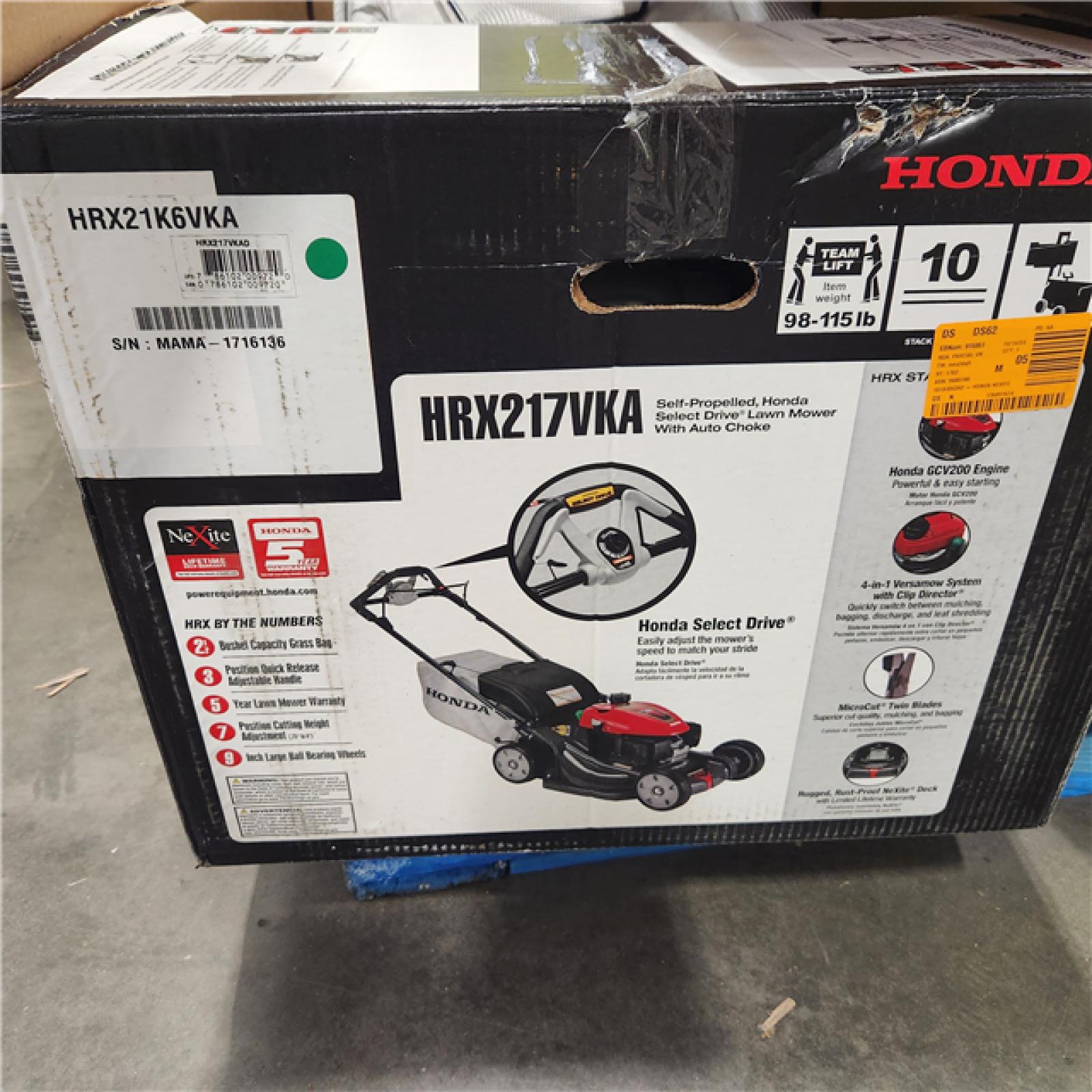 Dallas Location - As-Is Honda HRX217VKA Mower | 21 Walk Behind Mower