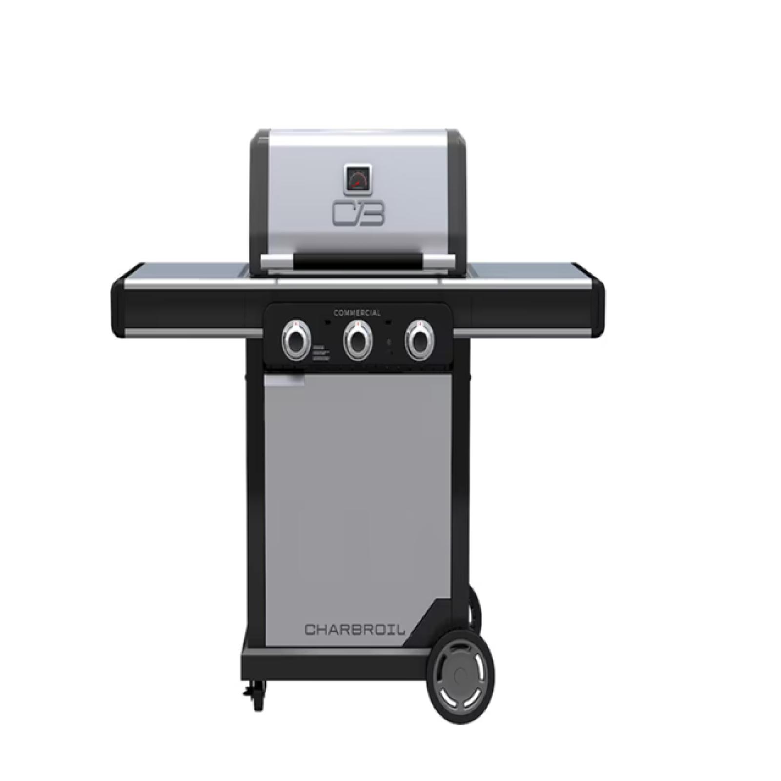 DALLAS LOCATION - Char-Broil Commercial Series Grill and Griddle Combo Stainless Steel 3-Burner Liquid Propane and Natural Gas Infrared Gas Grill PALLET -(3 UNITS)