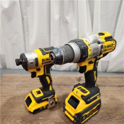 AS-IS DEWALT 20V MAX Cordless Brushless Hammer Drill/Driver 2 Tool Combo Kit with FLEXVOLT ADVANTAGE