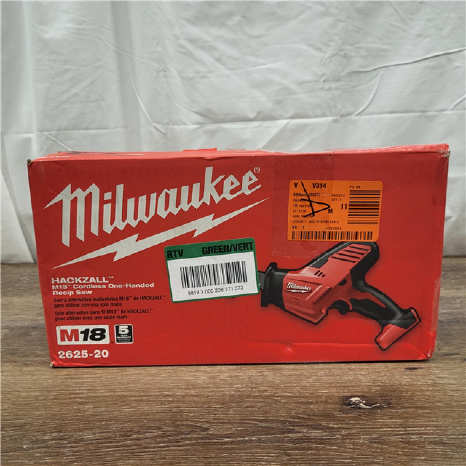 AS-IS Milwaukee M18 HACKZALL Reciprocating Saw