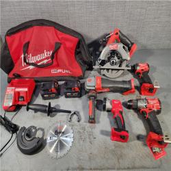 HOUSTON LOCATION - AS-IS Milwaukee 5 Tool Combo Kit W/ (2) Battery & Charger