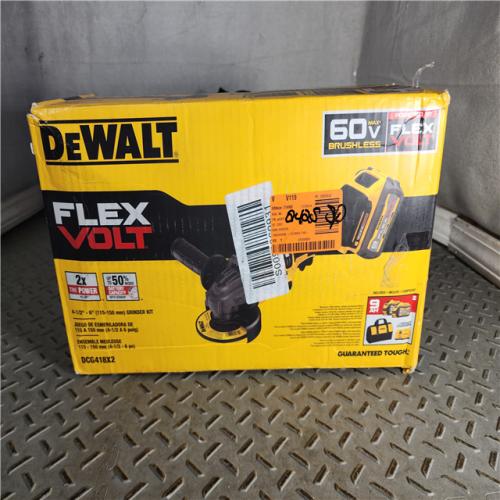 HOUSTON LOCATION - AS-IS DeWalt Flexvolt 60V Max Cordless Grinder  4.5 in; 6 in  Kit  1 KT (115-DCG418X2)